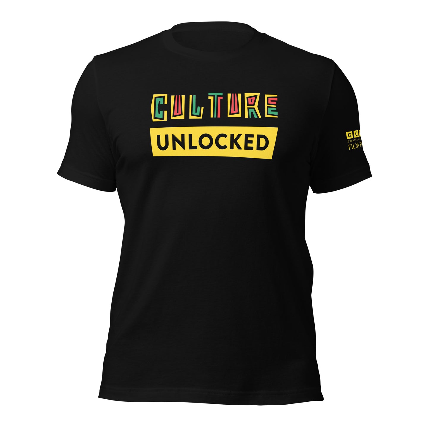 Culture Unlocked Black Tee - Multi Color Logo