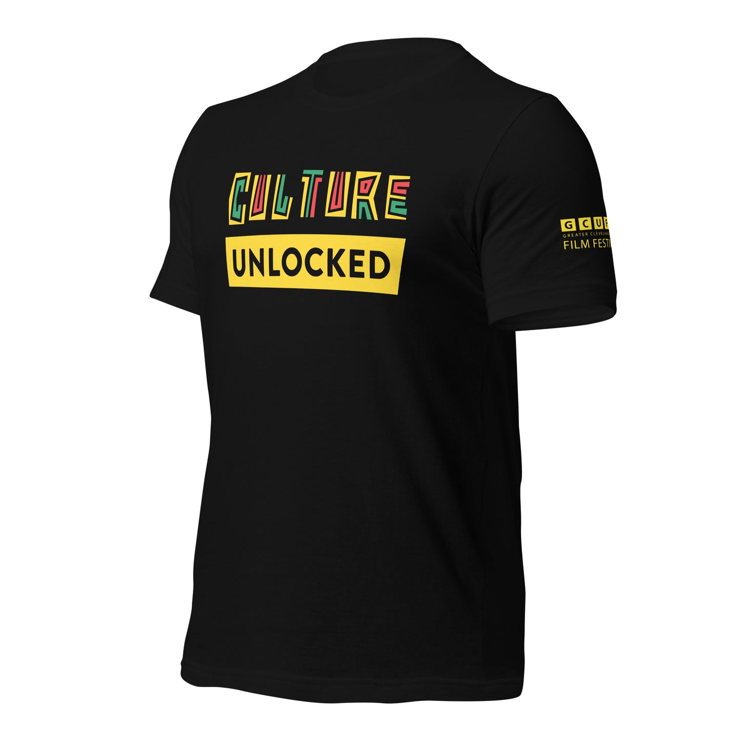 Culture Unlocked Black Tee - Multi Color Logo