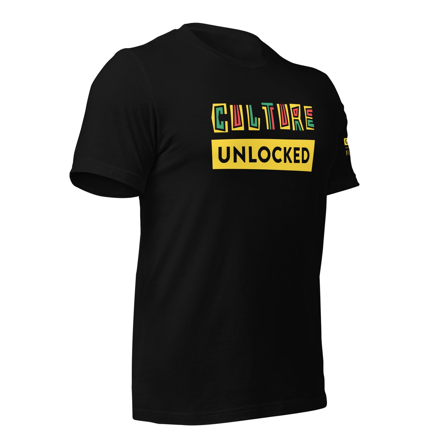Culture Unlocked Black Tee - Multi Color Logo