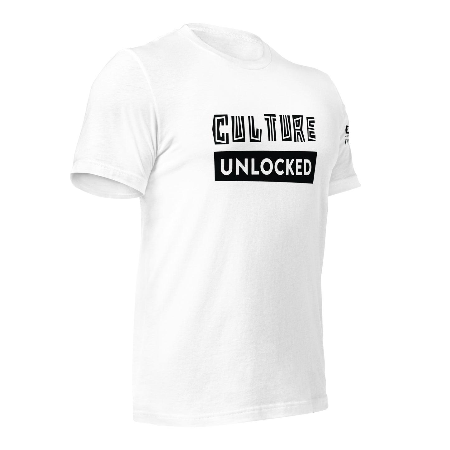 Culture Unlocked White Tee - Black Logo