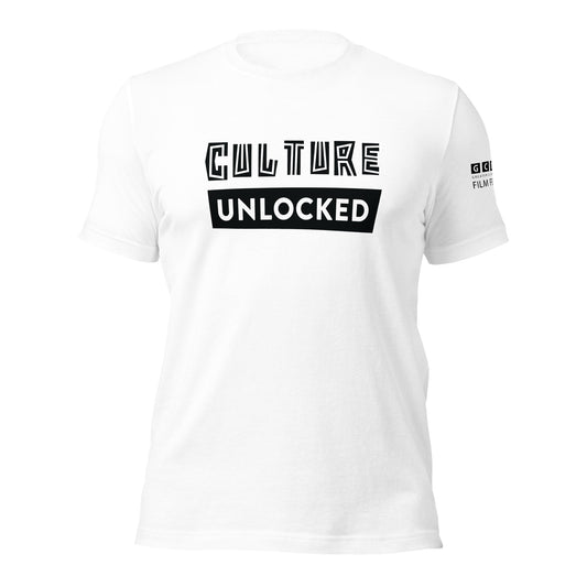 Culture Unlocked White Tee - Black Logo
