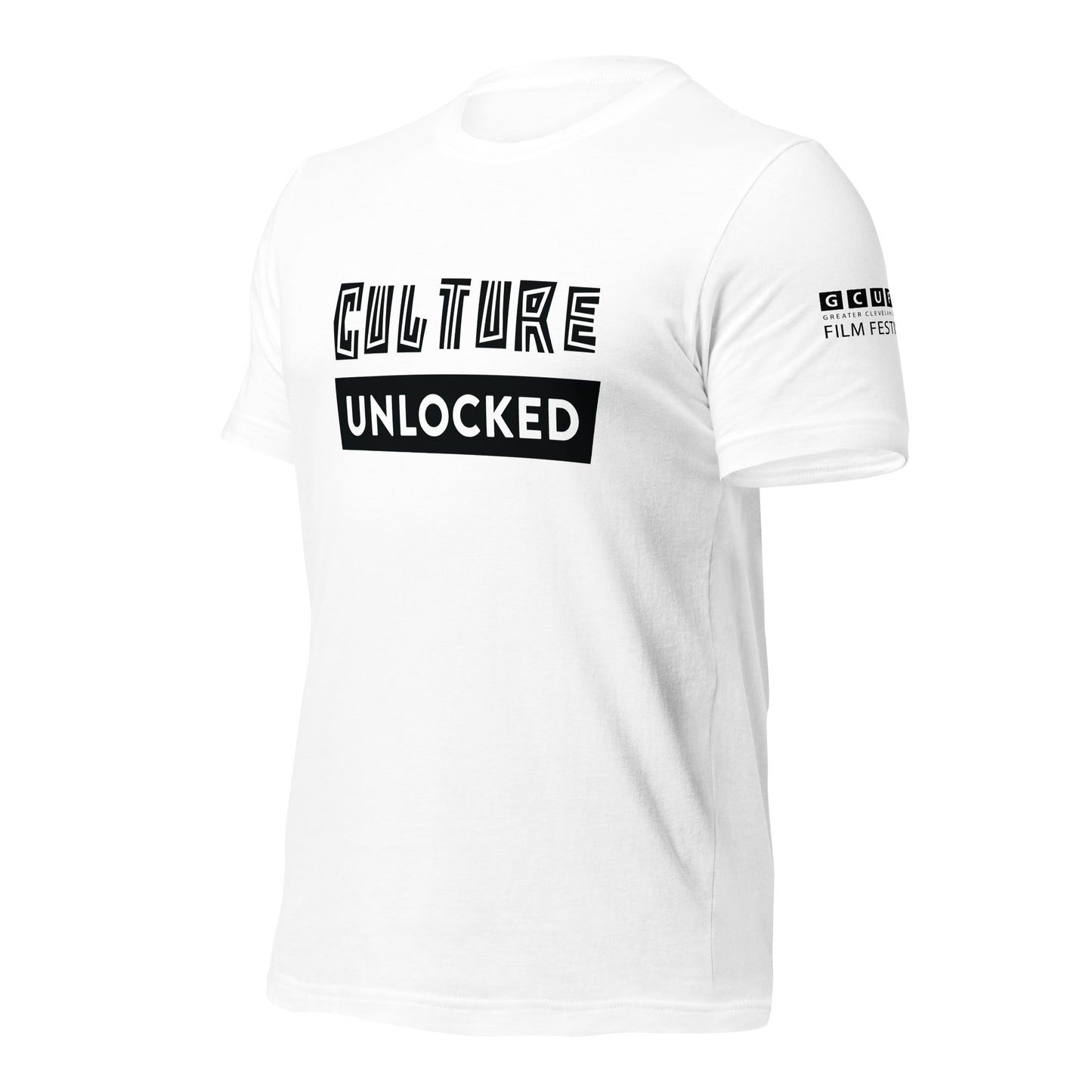 Culture Unlocked White Tee - Black Logo