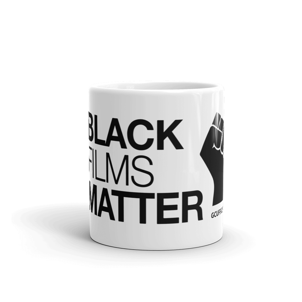 Black Films Matter Fist - White Glossy Mug