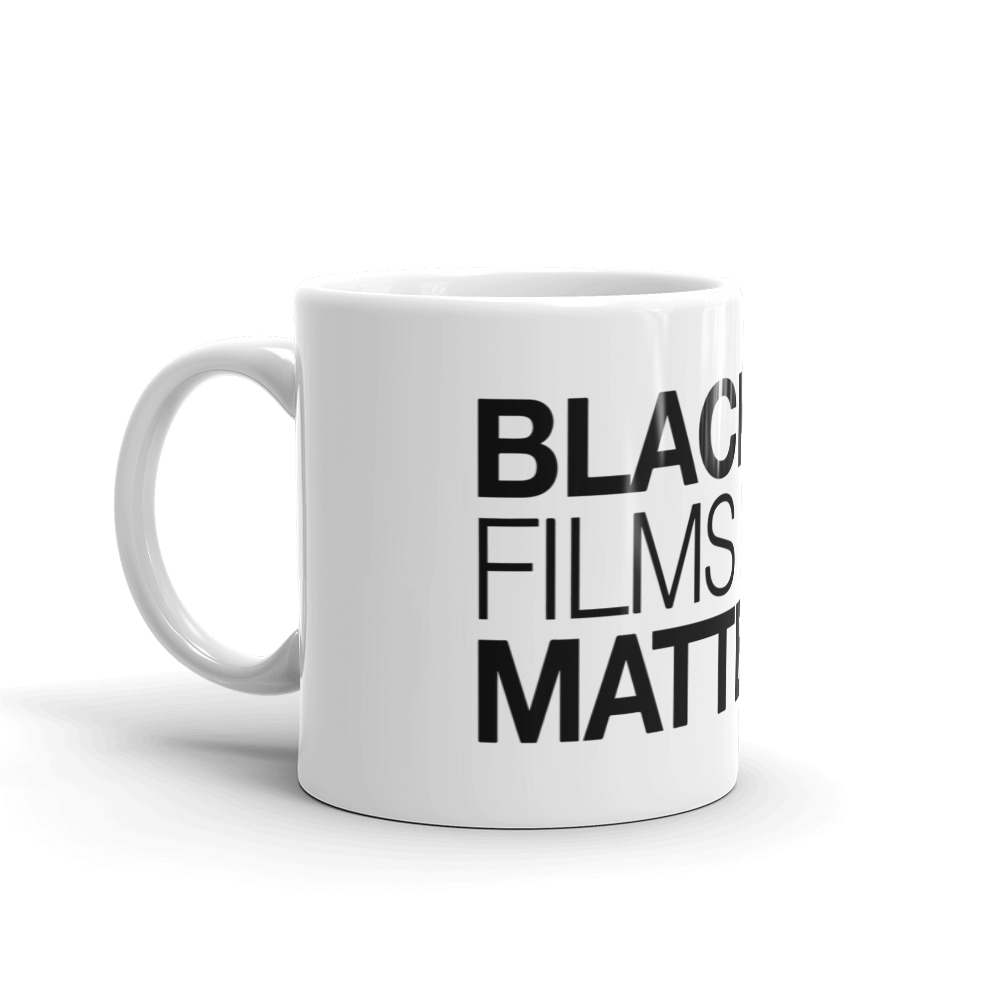 Black Films Matter Fist - White Glossy Mug