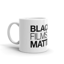 Load image into Gallery viewer, Black Films Matter Fist - White Glossy Mug
