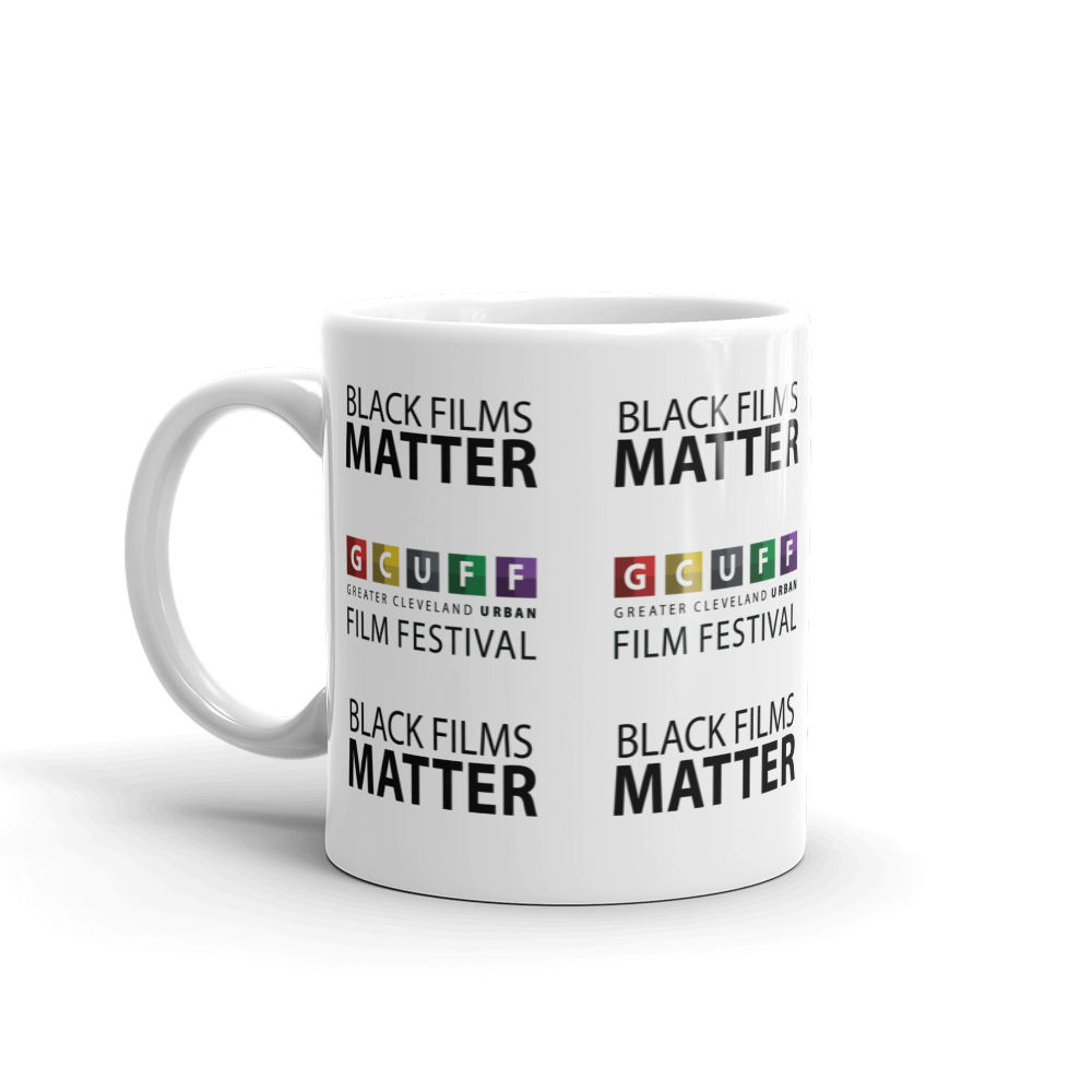 Black Films Matter - GCUFF Logo, White Glossy Mug