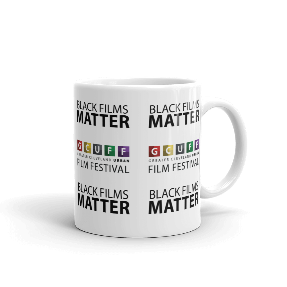 Black Films Matter - GCUFF Logo, White Glossy Mug