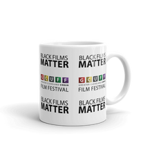 Load image into Gallery viewer, Step &amp; Repeat Black Films Matter - White Glossy Mug
