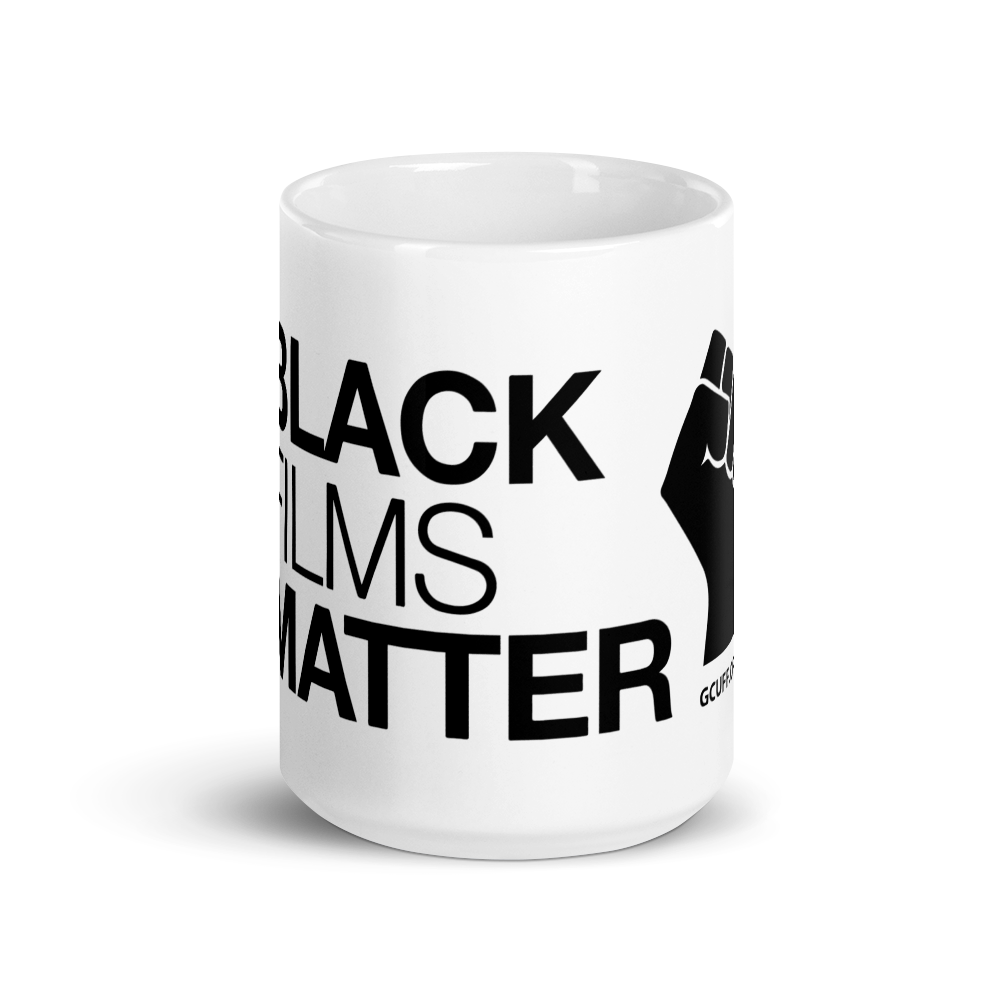 Black Films Matter Fist - White Glossy Mug