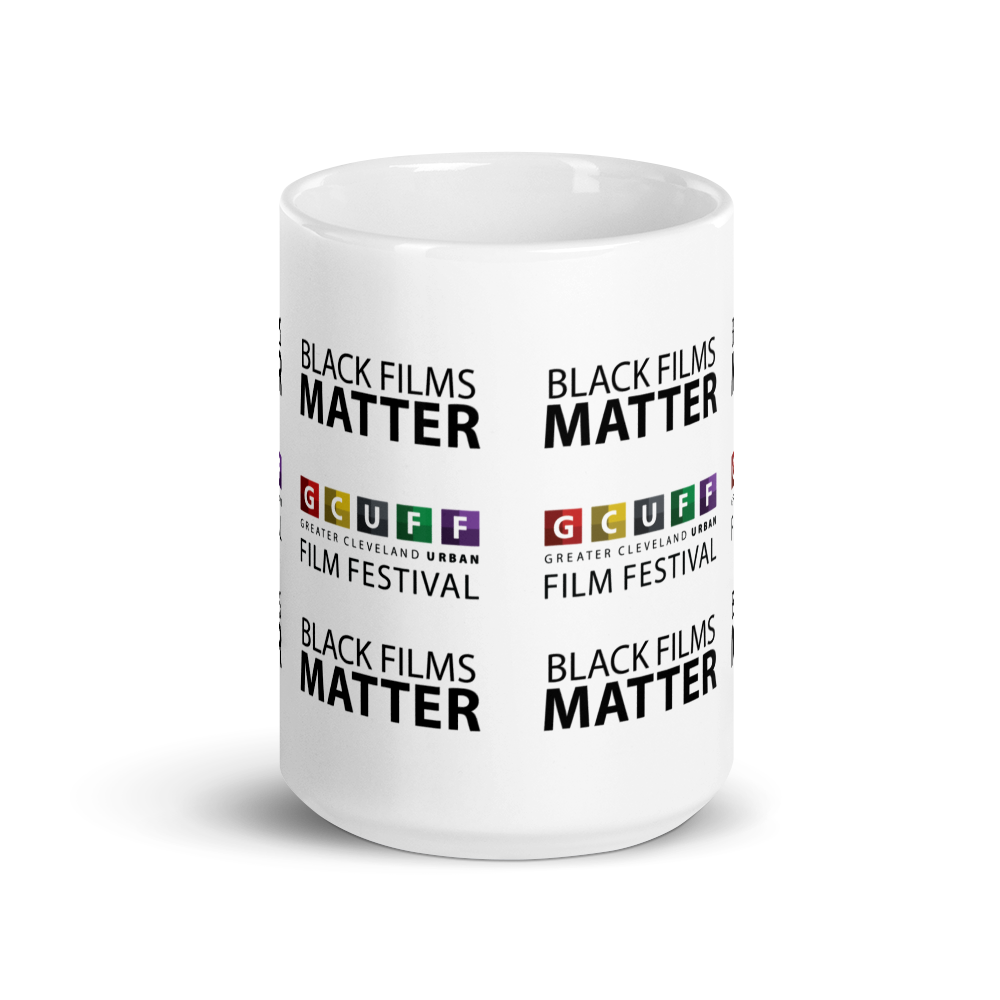 Black Films Matter - GCUFF Logo, White Glossy Mug