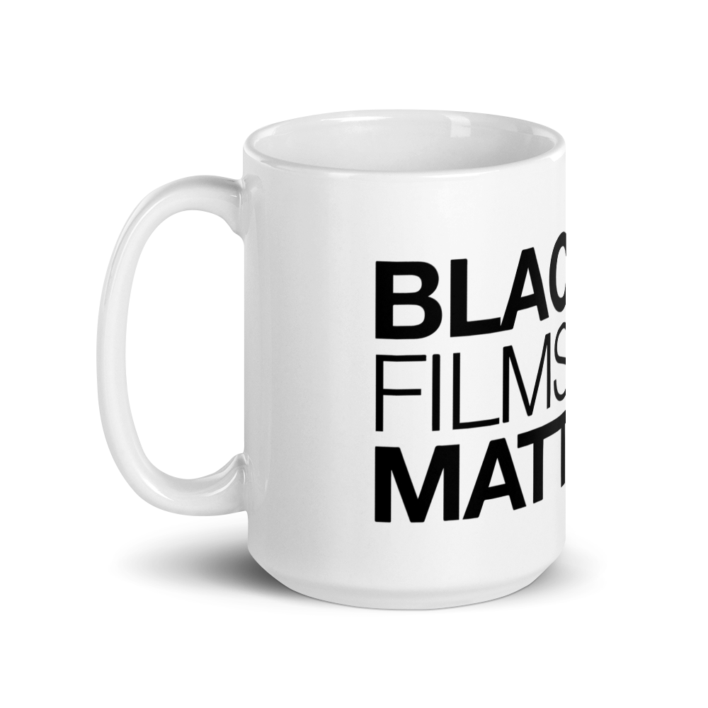 Black Films Matter Fist - White Glossy Mug