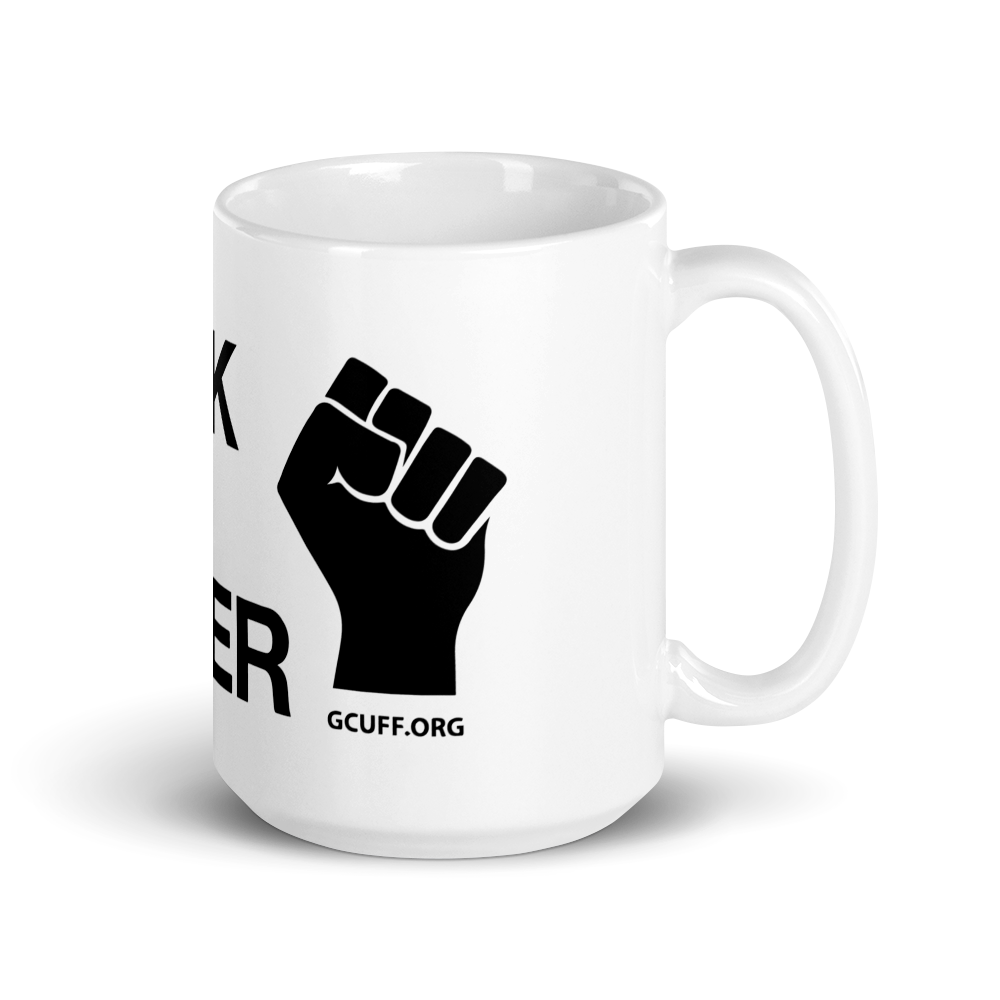 Black Films Matter Fist - White Glossy Mug